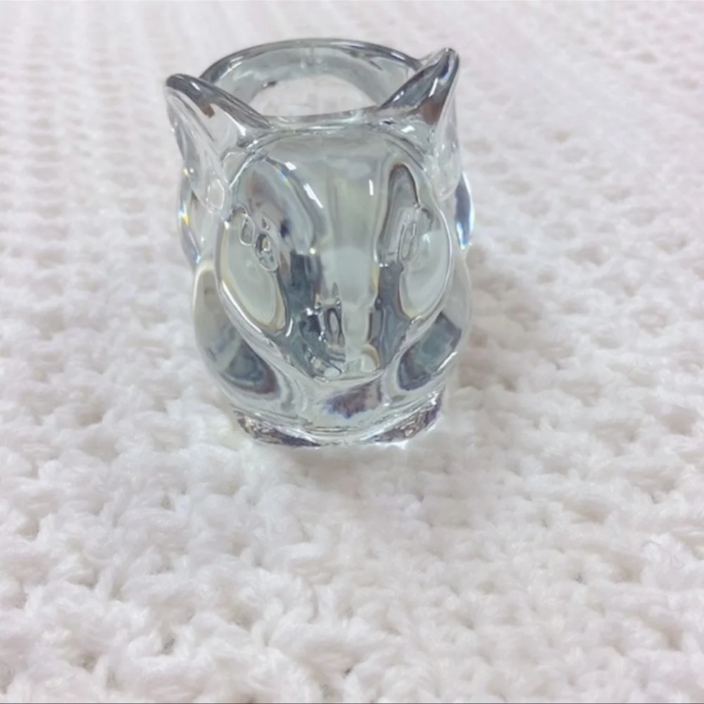 NWT Vintage Indiana‎ Glass Company | Crystal Bunny Rabbit Votive Candle Holder